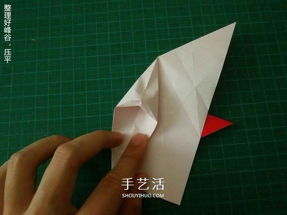 圣诞鹤的折法图解教程折纸圣诞纸鹤的方法