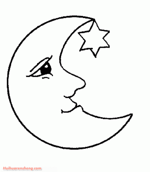儿童简笔画-月亮 简笔画图片大全-蒲城教育文学网