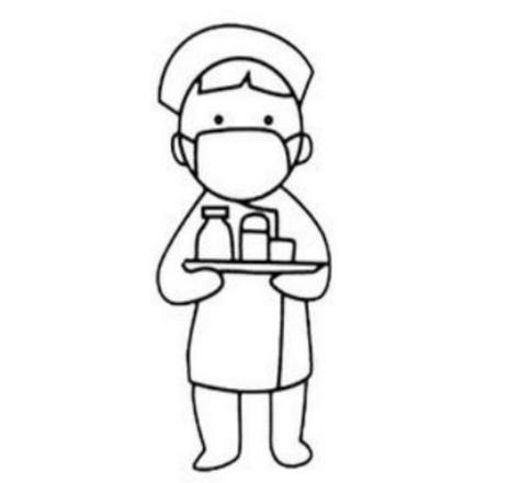 护士怎么画卡通医护人员简笔画图片大全简单