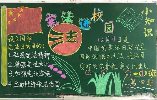 宪法在我心中记南昌现代外国语象湖学校黑板报评比活动