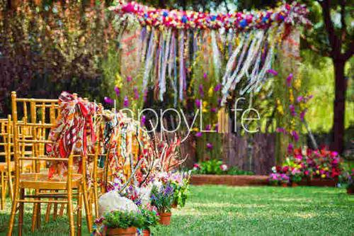 浪漫时尚波西米亚风格婚礼现场布置图片 自然波西米亚风婚礼场景拍摄