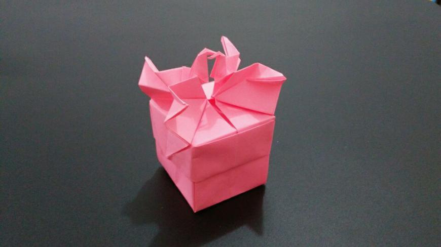 礼物盒折纸教程,女生们超喜欢!