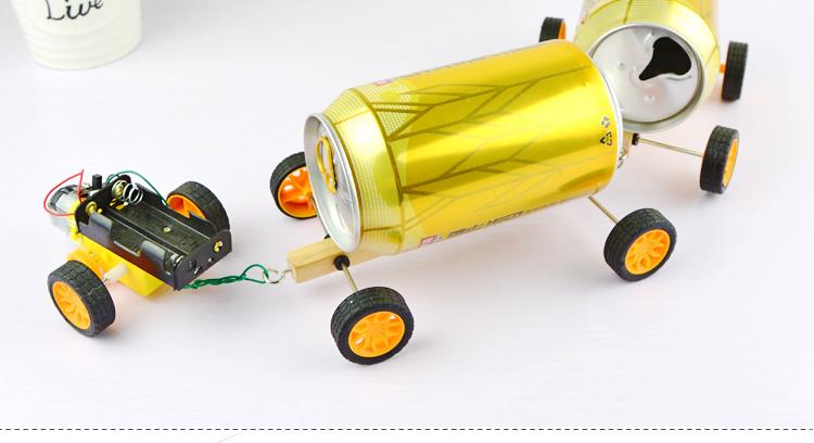 科技小制作品废旧材料创意手工diy环保废弃物手工制作易拉罐玩具