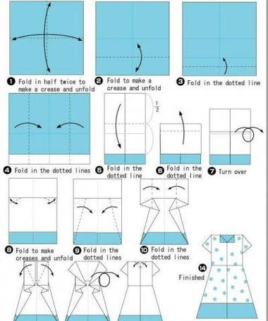 衣服折纸折法图解