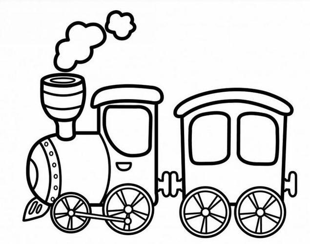 儿童简笔画交通工具作品之小火车开啦