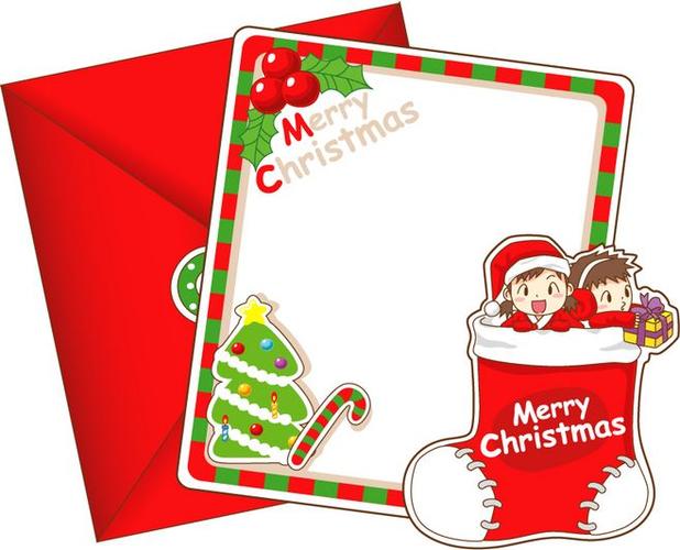 红色圣诞卡片矢量素材,素材格式:eps,素材关键词:卡片,孩子,圣诞节