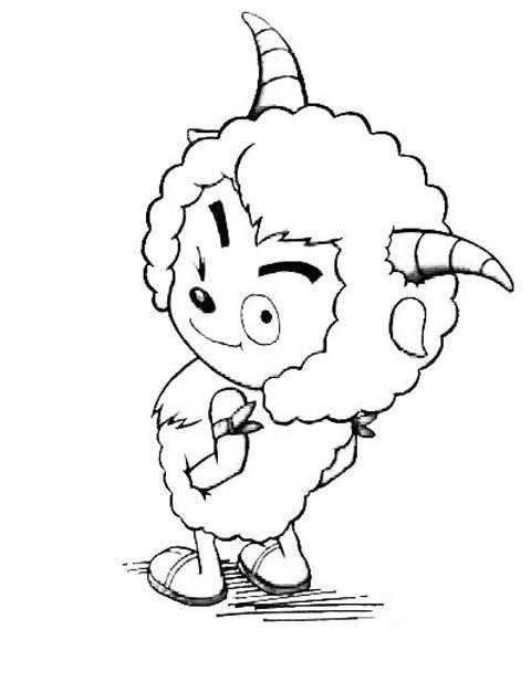 沸羊羊简笔画,沸羊羊简笔画步骤