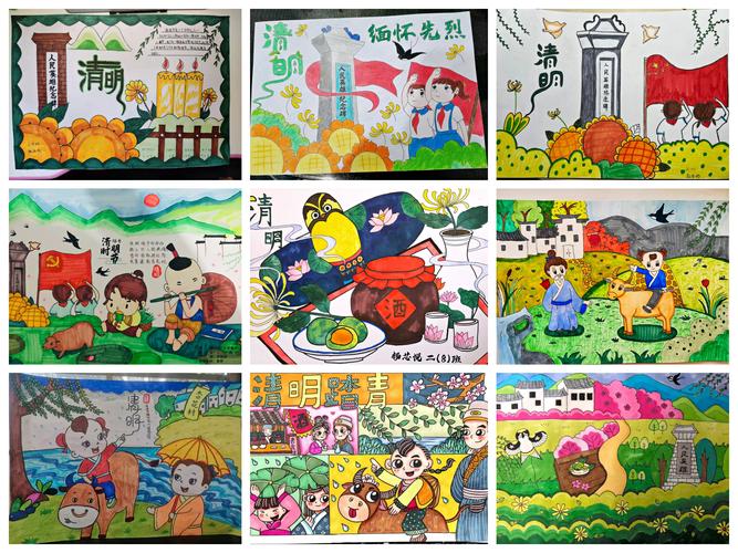 麒麟小学2022年清明节绘画手抄报创作评比获奖结果