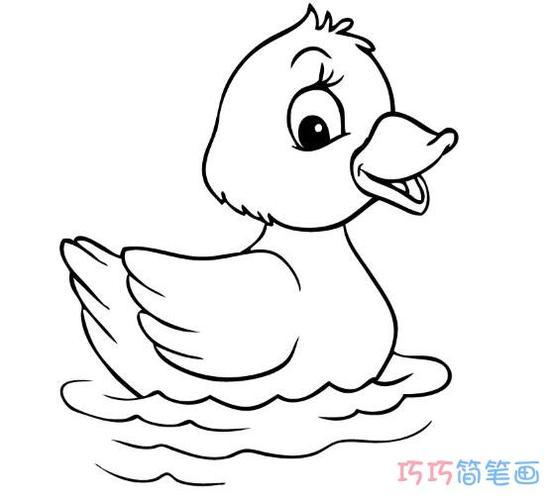 游泳的简笔画,鸭子游泳的简笔画 简笔画图片大全-蒲城教育文学网