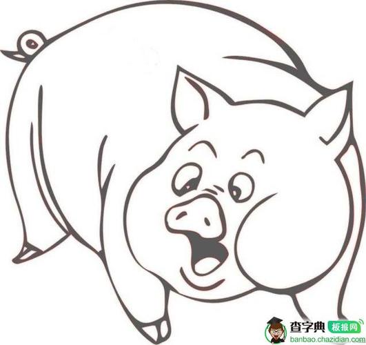 如何画猪的简笔画