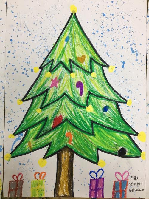 绘画b班《圣诞树》