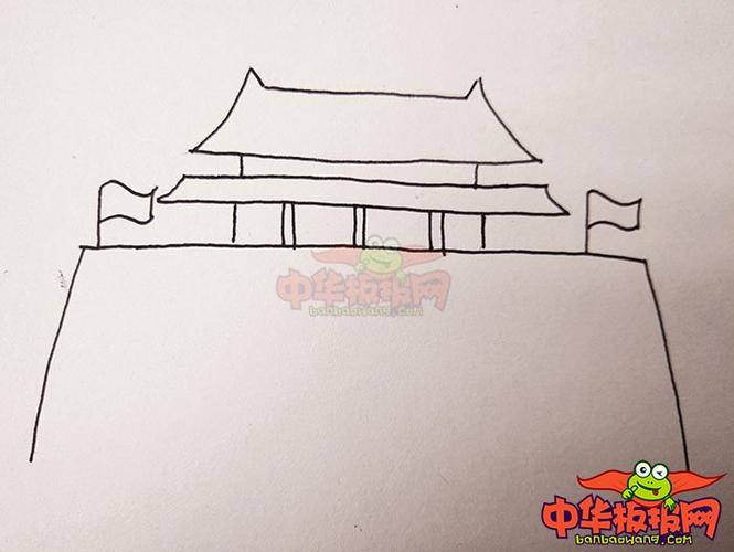 北京天安门怎么画简单,儿童画北京天安门简笔画