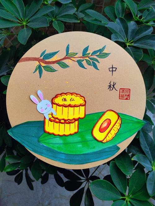 中秋节创意儿童画月饼