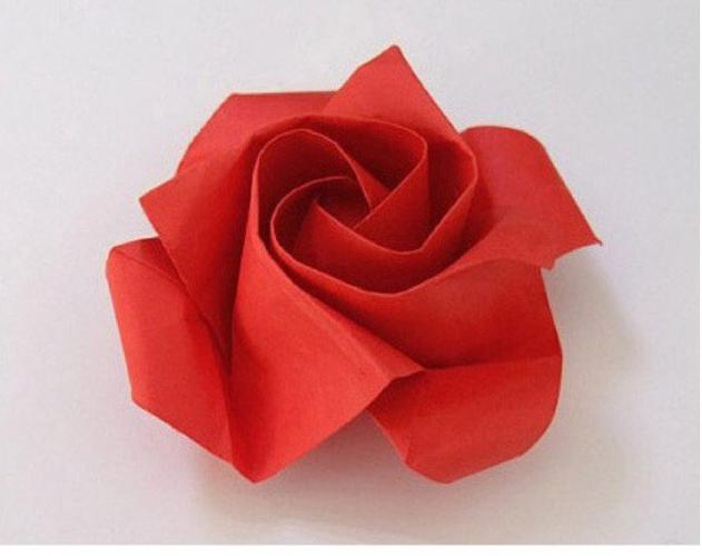【转载】【转载】玫瑰花折纸手工图片教程