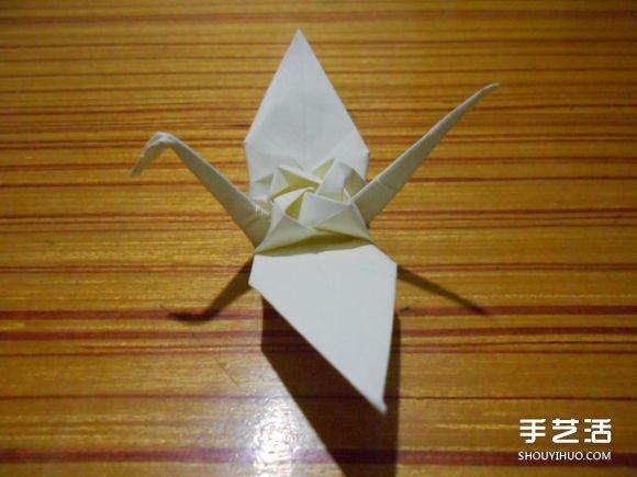 玫瑰鹤折纸方法