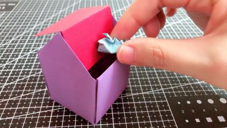 手工折纸:迷你的垃圾桶折纸,看着有趣又很好玩!