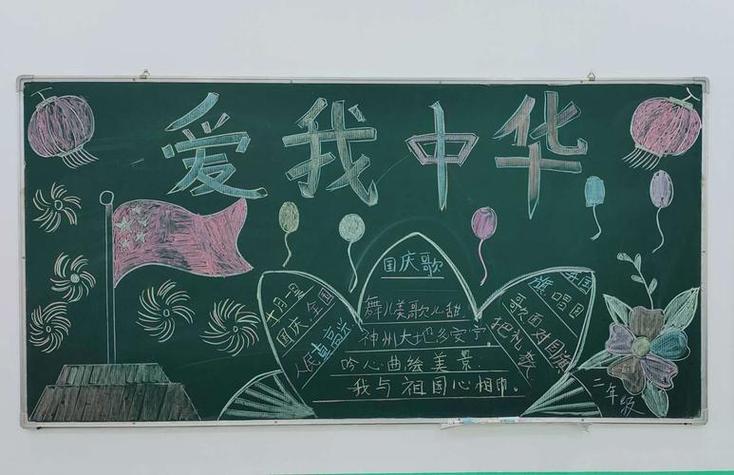 各班精心制作了以庆国庆为主题的黑板报.