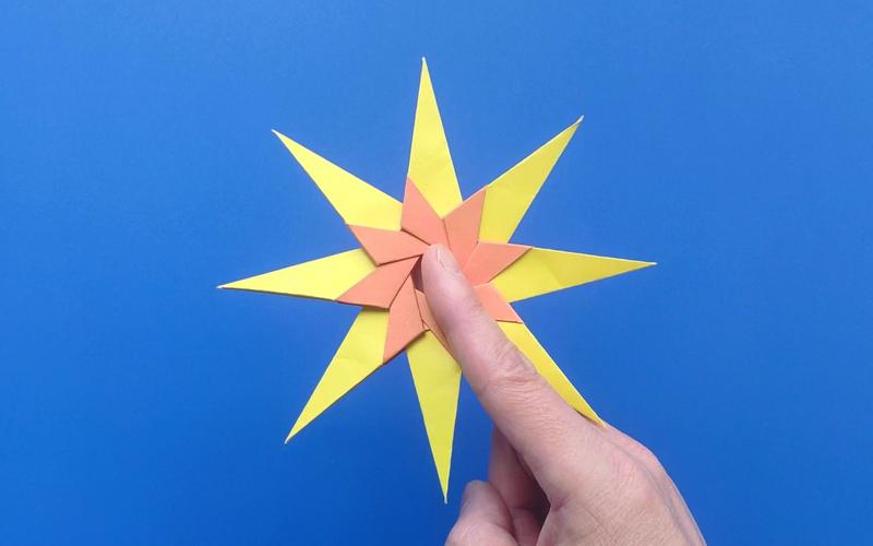 飞镖手工折纸方法,简单的八角飞镖教程
